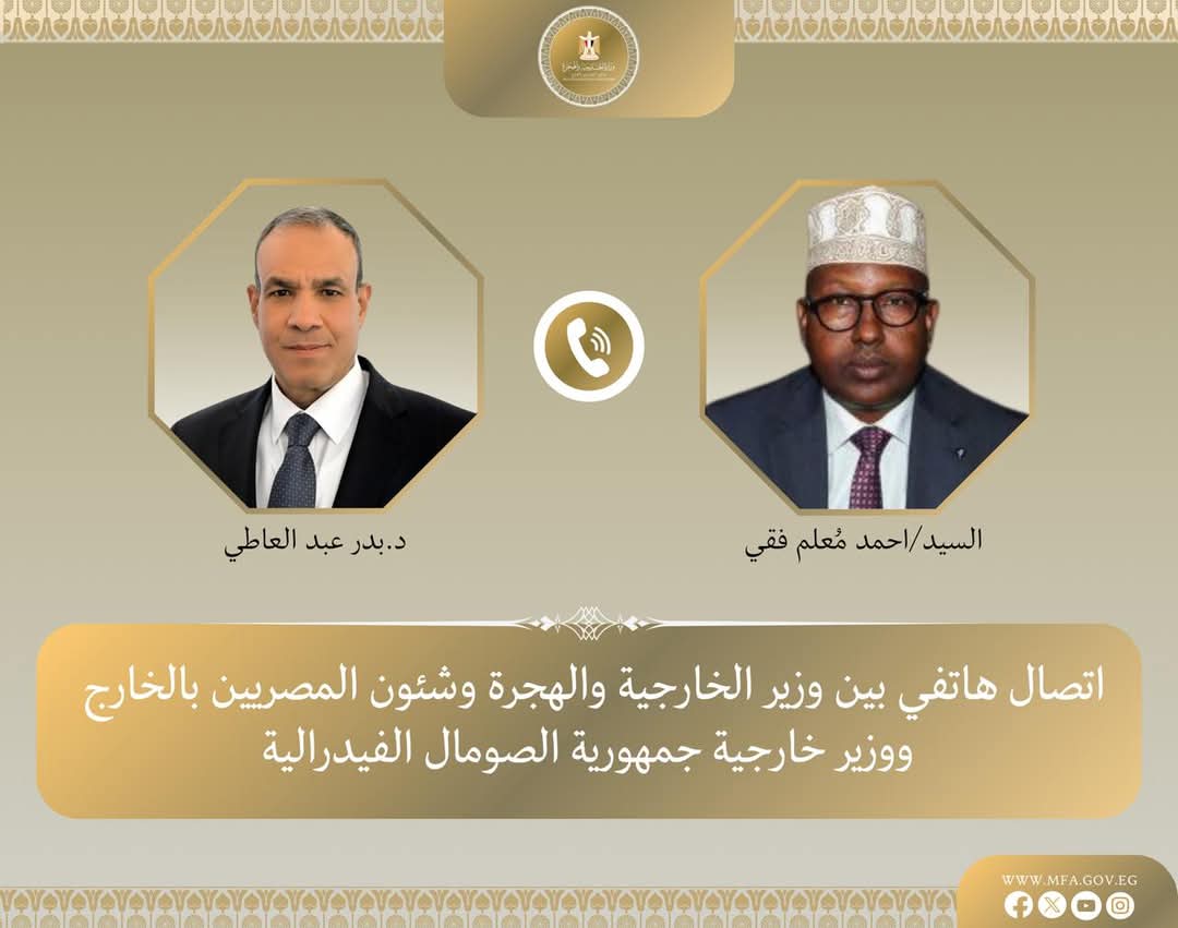 وزير الخارجية يؤكد دعم مصر الكامل لسيادة الصومال