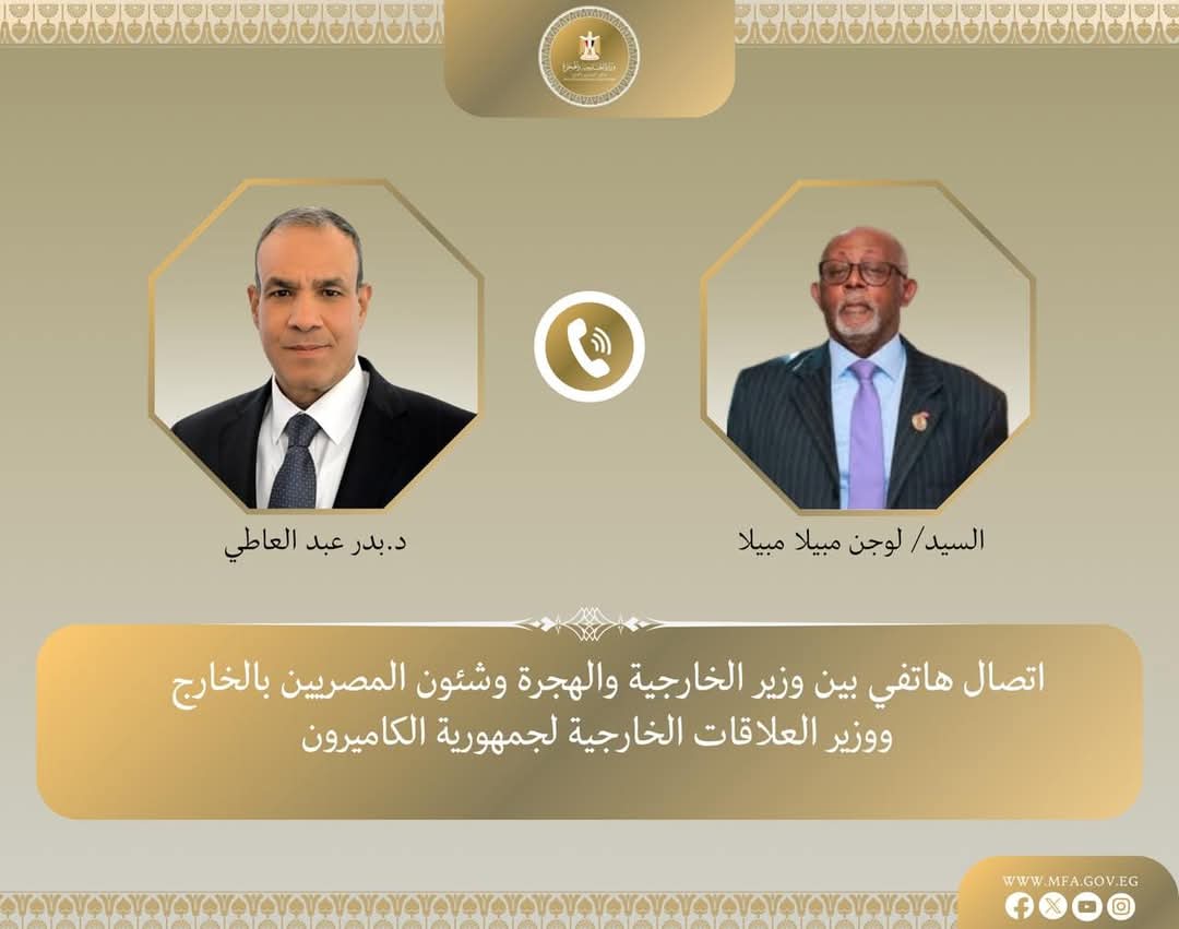 وزير الخارجية يبحث مع نظيره الكاميرونى تعزيز الشراكة فى مجالات الاقتصاد والتجارة