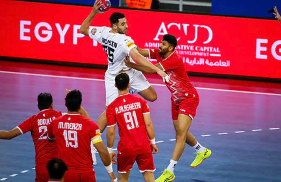 منتخب اليد يفوز على البحرين 24/35