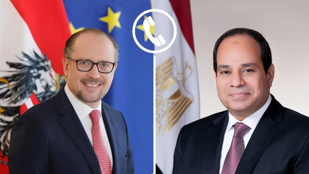 الرئيس يبحث مع المستشار النمساوى الأوضاع فى غزة وسوريا ولبنان