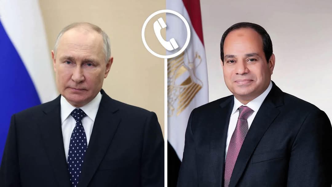 الرئيس يبحث مع بوتين..تعزيز العلاقات الثنائية ومشروع المحطة النووية