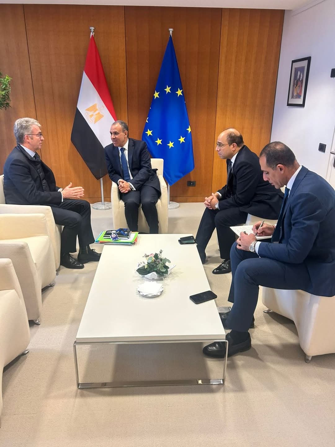 وزير الخارجية يلتقى مع نواب البرلمان الأوروبى مقررى المجموعات السياسية المختلفة