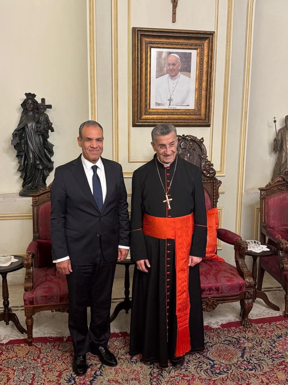 وزير الخارجية يلتقى البطريرك المارونى