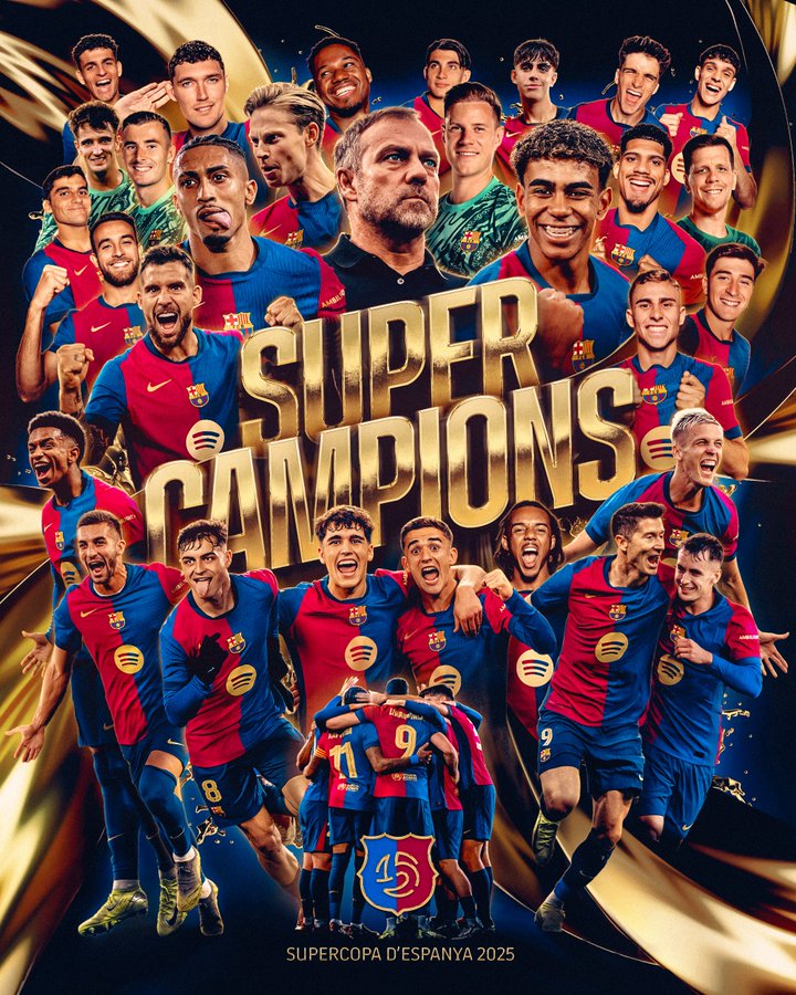 برشلونة يمطر شباك ريال مدريد بخماسية على الأراضى السعودية
