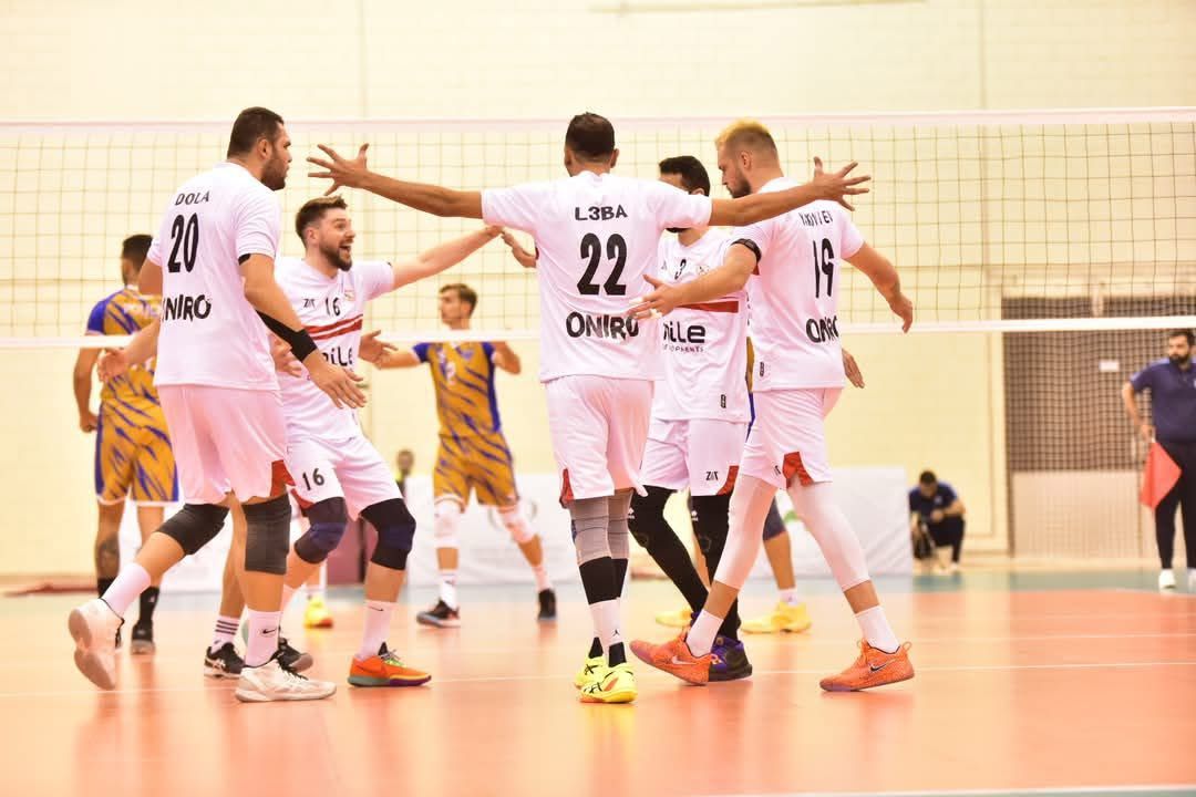فريق طائرة الزمالك بطل العرب..فاز على الأهلى 3 - 0