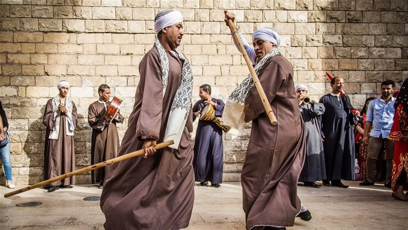 المشاهد الختامية لمولد القنائي تشهد استعراضات التحطيب في قنا