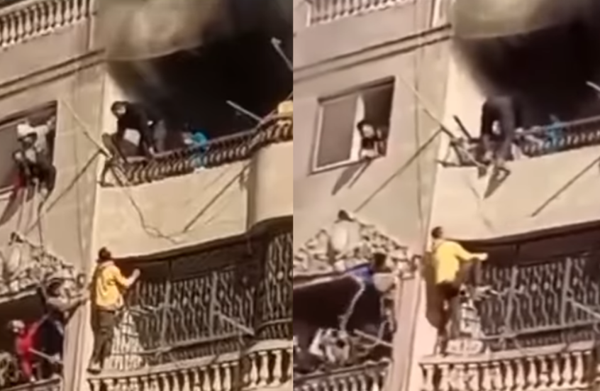 شهامة المصريين.. شباب فيصل أنقذوا 3 أطفال من ألسنة اللهب