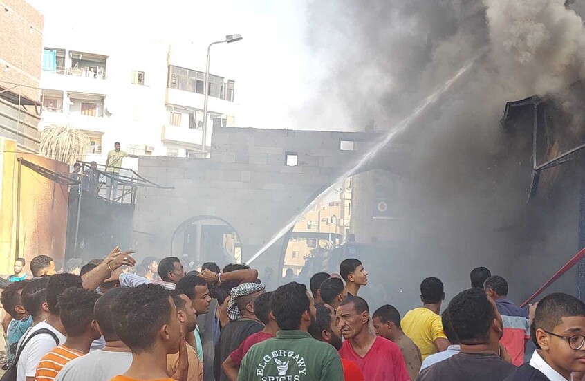 نشوب حريق فى فندق سياحى بأسوان
