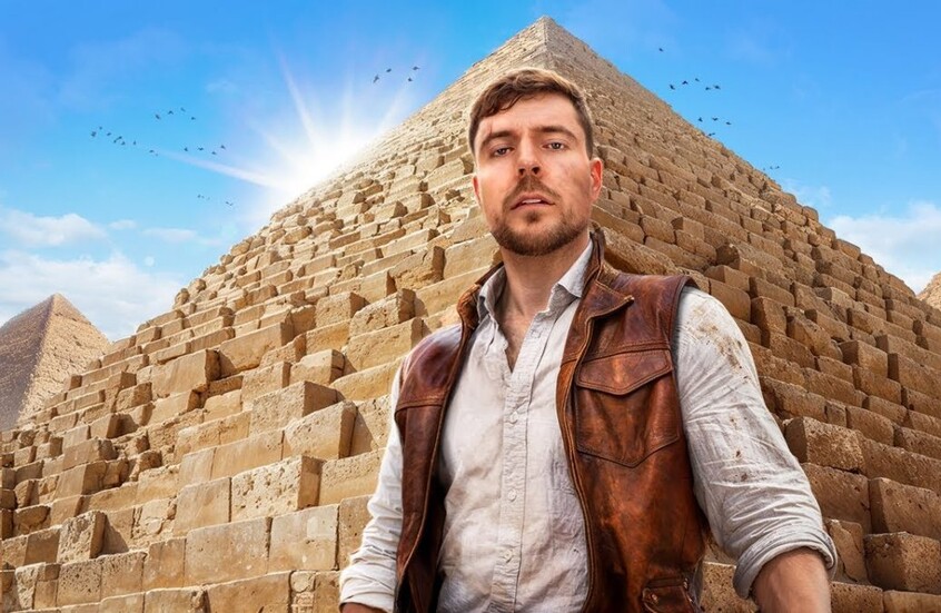 حلقة "مستر بيست" من داخل الأهرامات.. تجاوزت 47 مليون مشاهدة