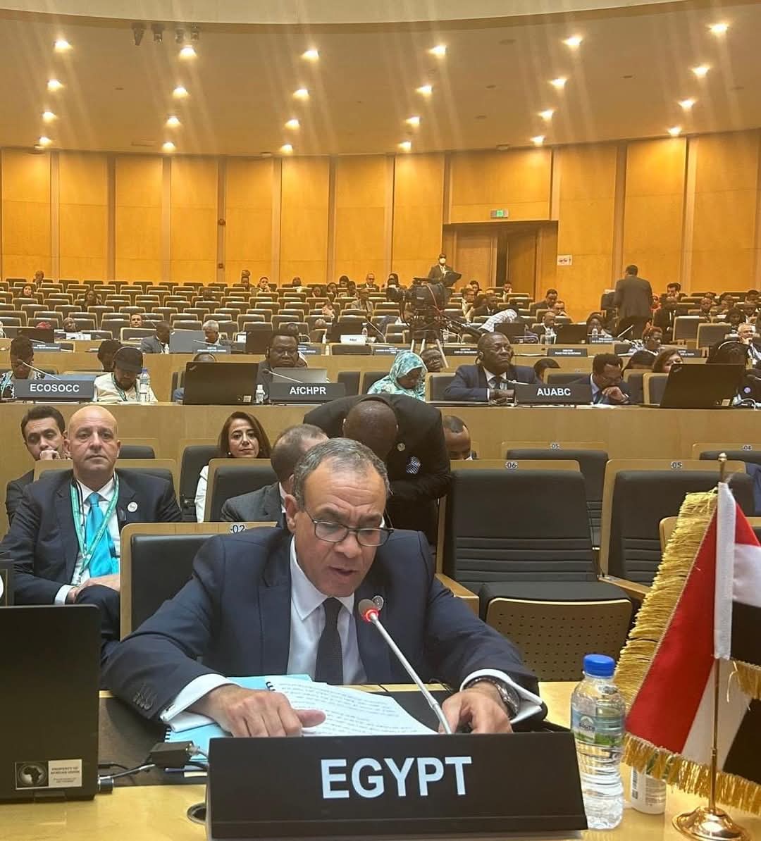 وزير الخارجية والهجرة يلقى كلمة مصر فى اجتماع المجلس التنفيذى للاتحاد الإفريقى