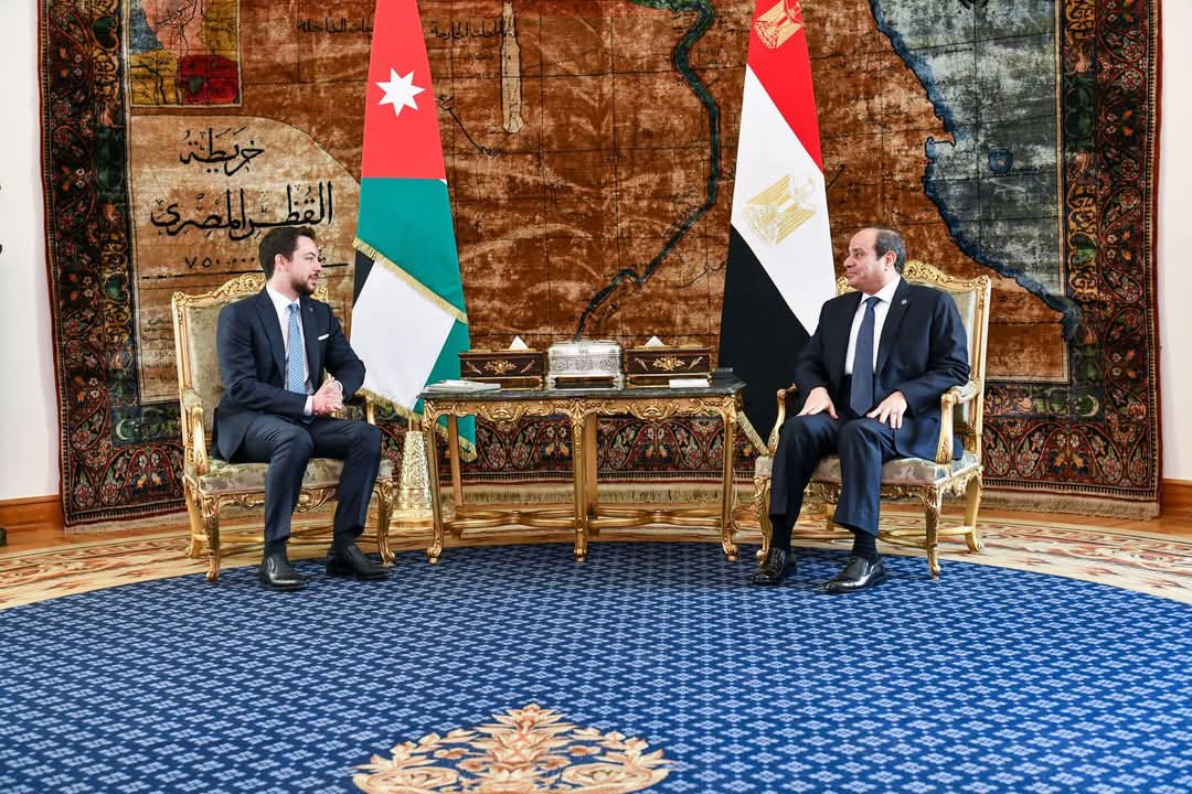 الرئيس بحث مع ولى عهد الأردن.. الأوضاع فى الأراضى الفلسطينية
