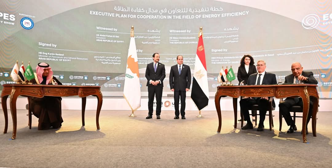 الرئيس ونظيره القبرصى يشهدان توقيع اتفاق تعاون في مجال الطاقة بين مصر والسعودية