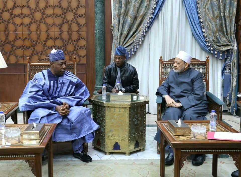 شيخ الأزهر يبحث مع حاكم ولاية "بورنو" النيجيرية سبل التعاون فى المجالات الدعوية والتعليمية