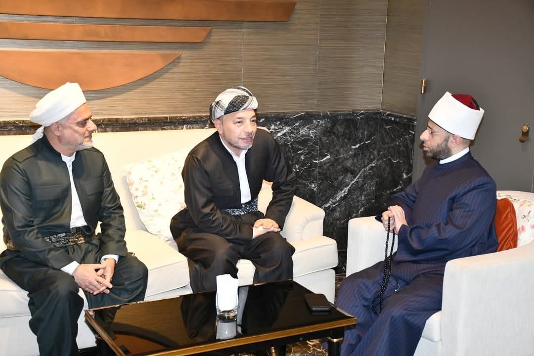 وزير الأوقاف يلتقى رئيس اتحاد علماء الدين الإسلامى فى كوردستان