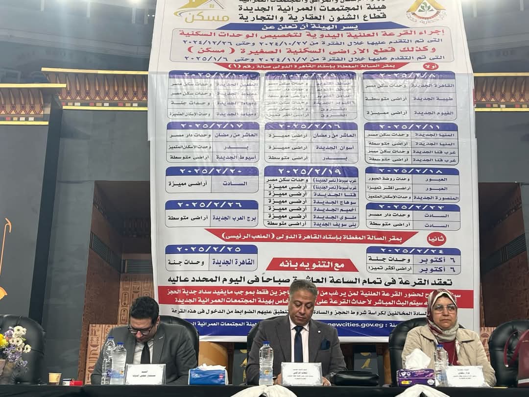 وزير الإسكان: إجراء القرعة العلنية على قطع أراضى ووحدات "مسكن" بالسادات