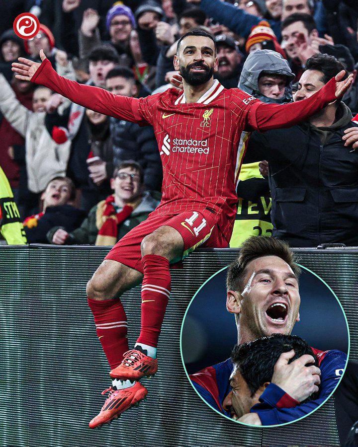 محمد صلاح يعادل رقماً تاريخياً..ل ميسى