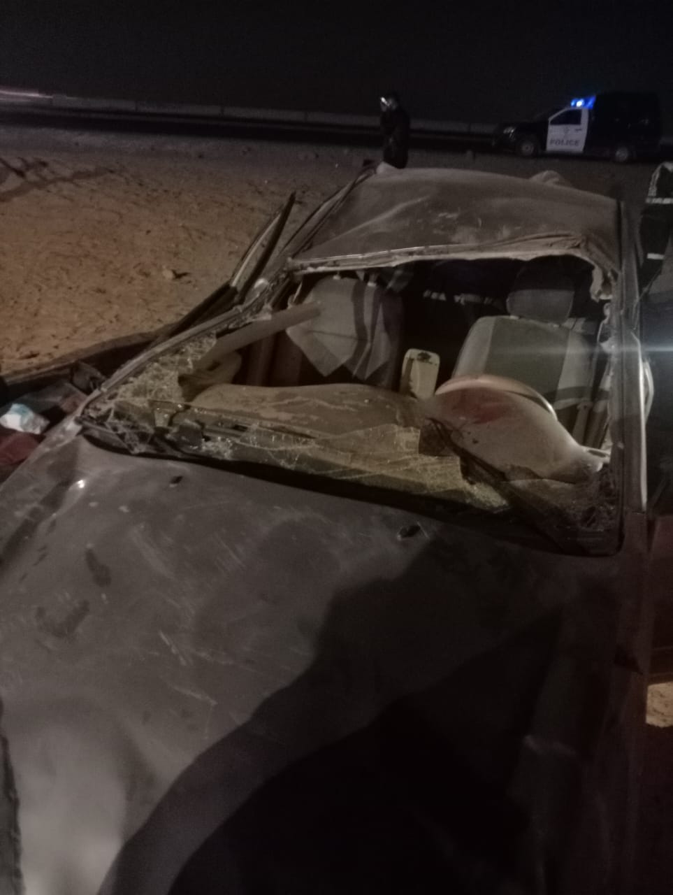 مصرع مسن وإصابة نجله في انقلاب سيارة بالفيوم