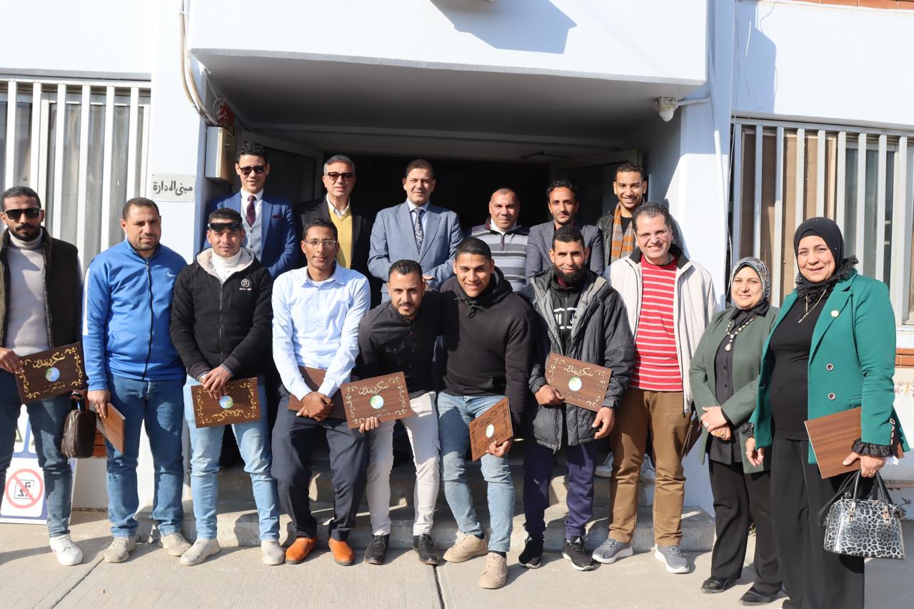 شركة مياه الفيوم تكرّم فريقها الرياضي بعد الفوز بكأس المصالح الحكومية