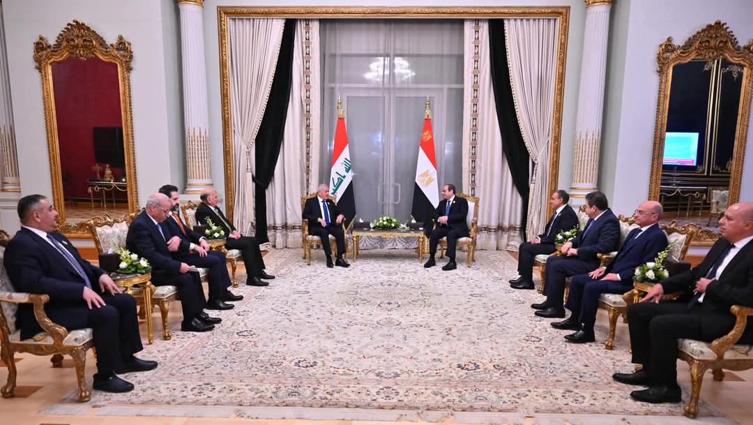 الرئيس..لنظيره العراقى: مستعدون لتعزيز التعاون الثنائى فى كافة المجالات