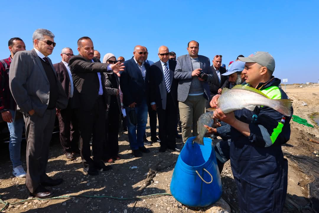 الفريق أسامة ربيع يشهد التشغيل التجريبى لمصنع تعبئة وتغليف الأسماك والجمبرى بشركة الاستزراع المائى