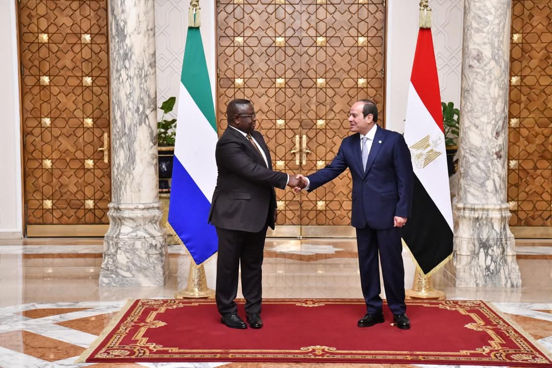 مباحثات ثنائية وموسعة بين الرئيس ونظيره السيراليونى