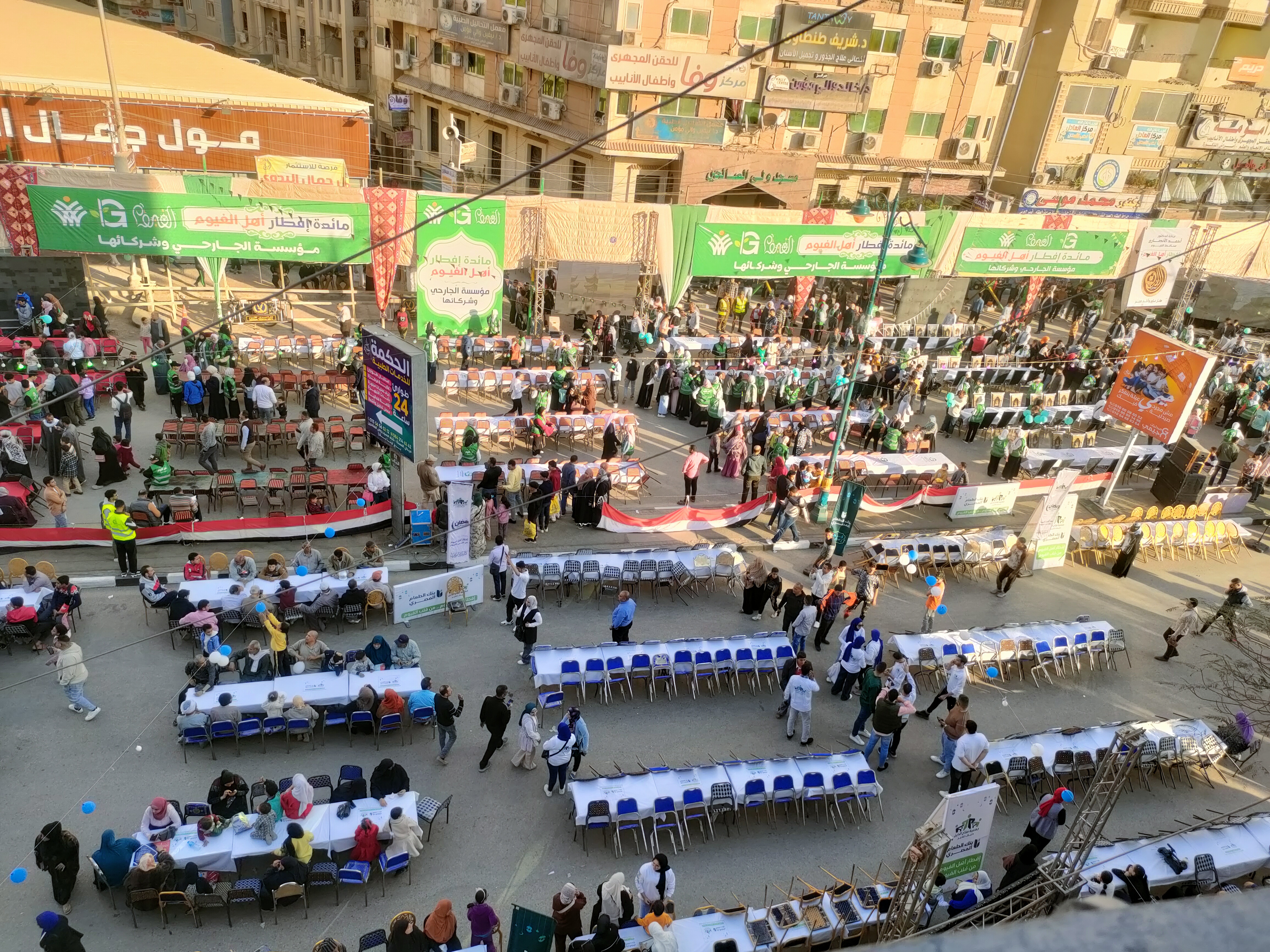 في أجواء رمضانية دافئة.. الفيوم تستضيف أكبر مائدة إفطار جماعي