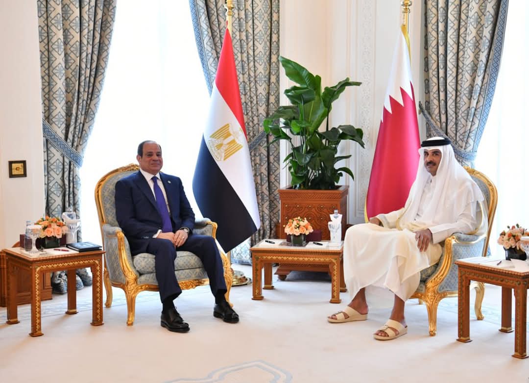 بيان مصرى ـ قطرى مشترك عن مباحثات الرئيس والشيخ تميم