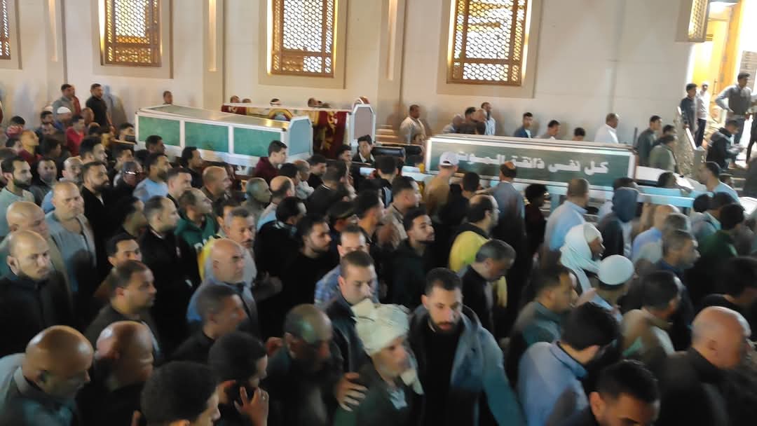 حوش عيسى تودع جثامين ضحايا حادث وادى النطرون