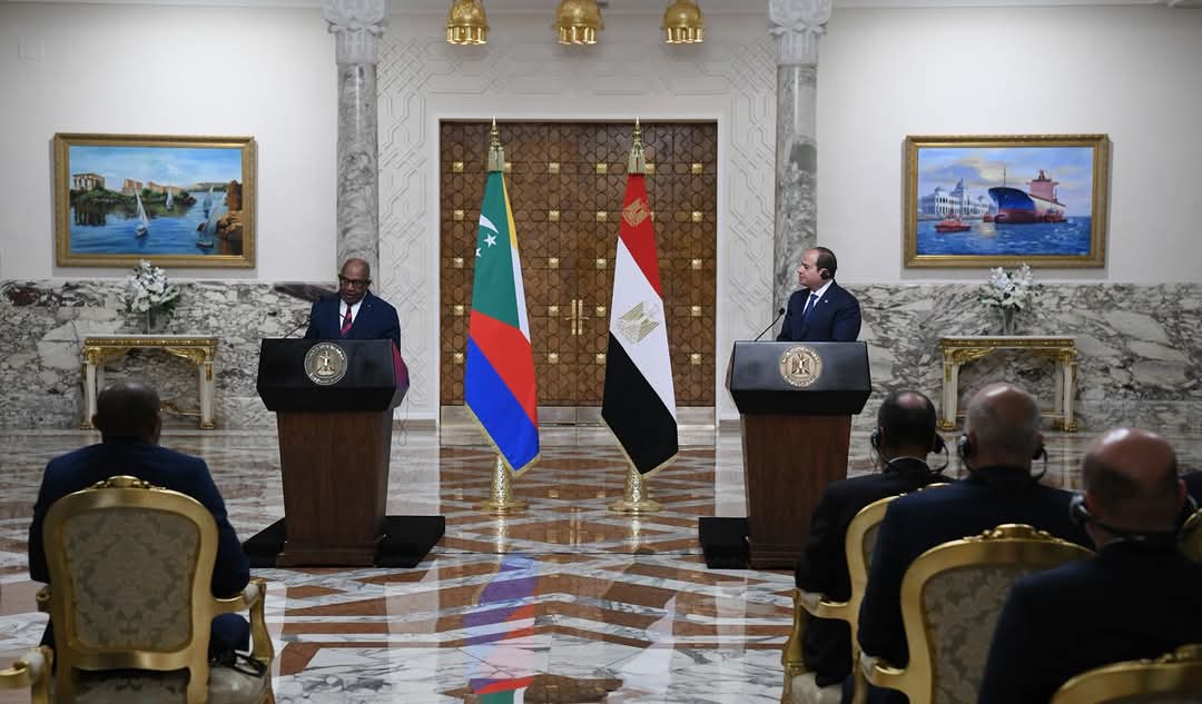 رئيس جمهورية القمر يثمن الدور القيادي للرئيس فى غزة