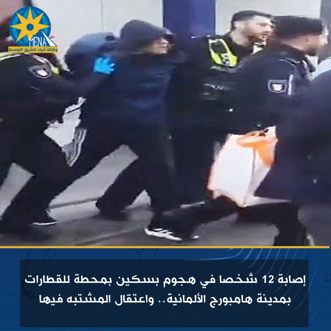 إصابة 12 شخصا في هجوم بسكين بمحطة للقطارات بمدينة هامبورج الألمانية