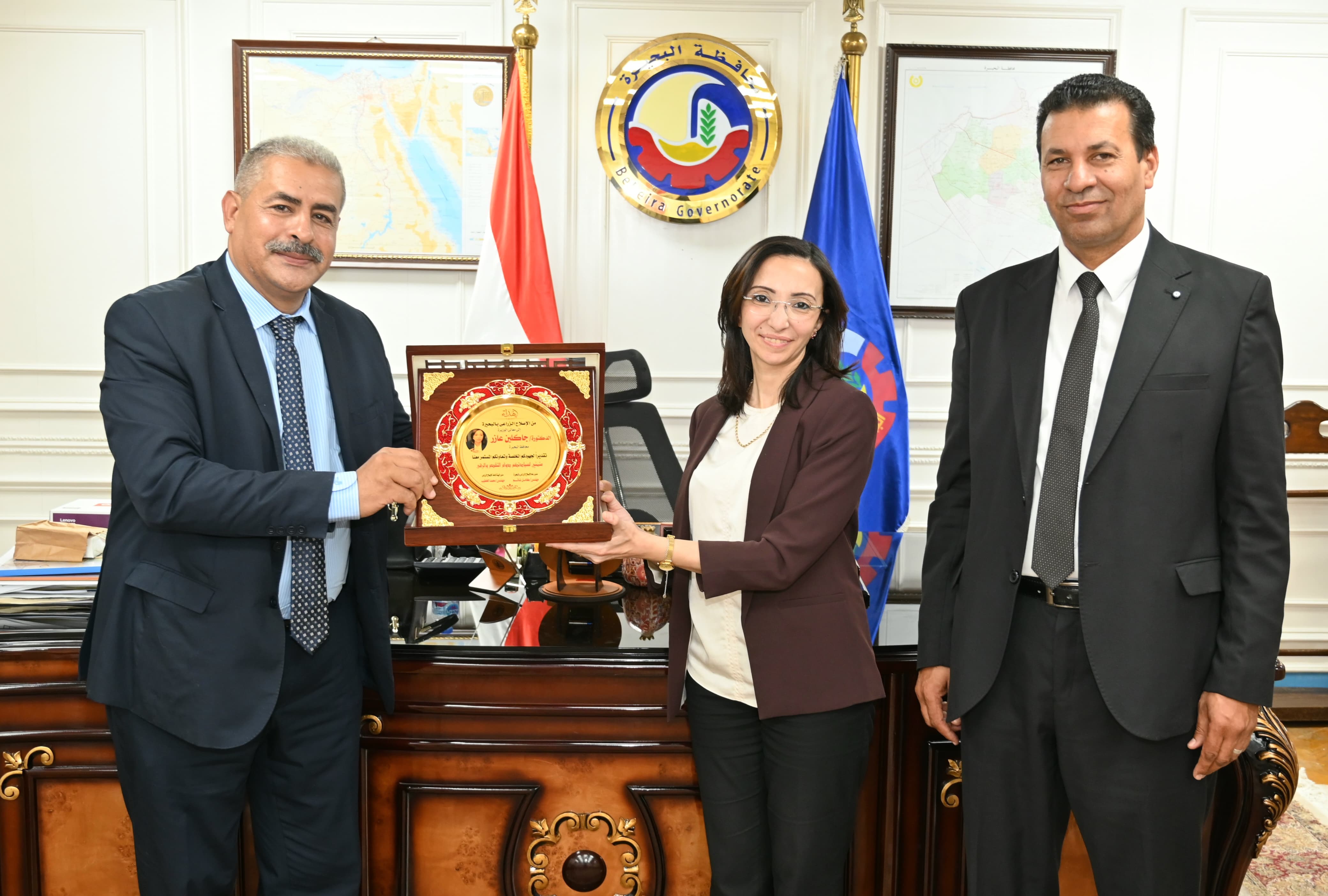 جاكلين .. تستقبل مدير الهيئة العامة للإصلاح الزراعي وتؤكد على تعزيز التعاون