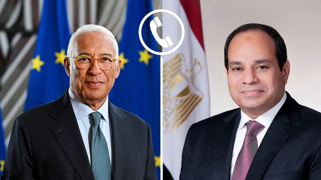 الرئيس يبحث مع "أنطونيو كوستا" تنفيذ الشراكة الاستراتيجية مع أوروبا