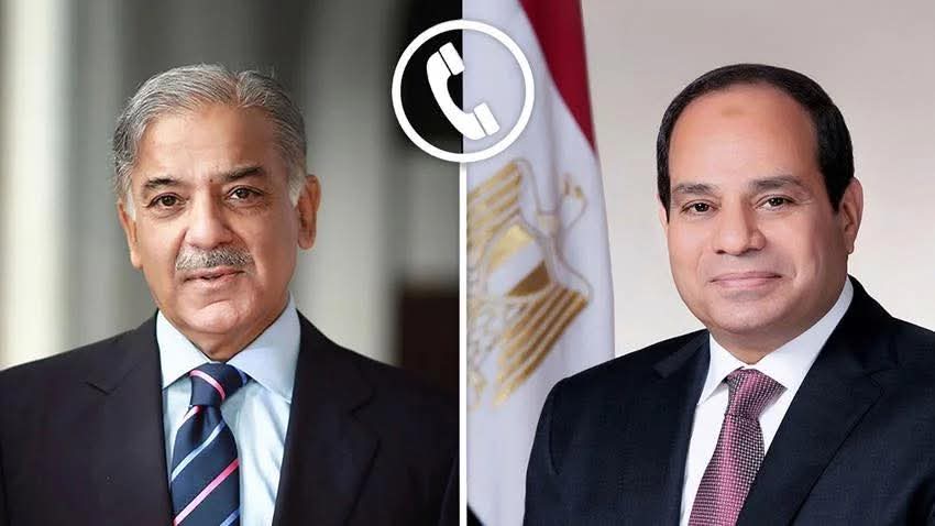 الرئيس يبحث مع رئيس الوزراء الباكستانى تعزيز التشاور والتنسيق الإقليمى والدولى
