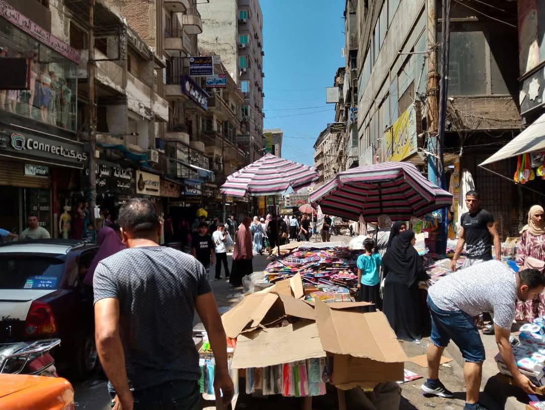 تطهير حى غرب المنصورة من الإشغالات والتعديات