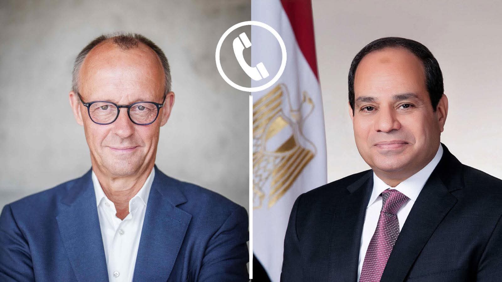 الرئيس يبحث مع المستشار الألمانى الأوضاع الإقليمية والدولية