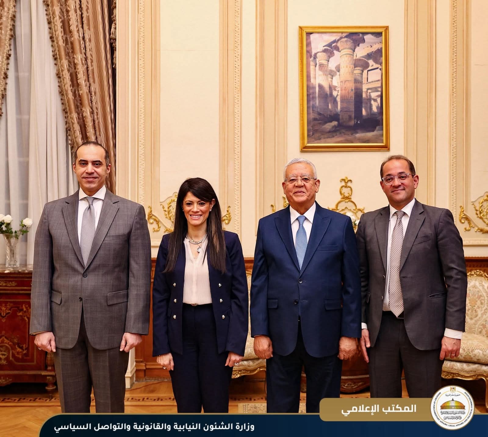 رئيس مجلس النواب يستقبل وزراء الشئون النيابية والتخطيط والمالية