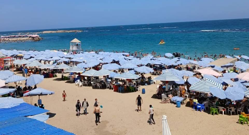 إقبال كبير على شواطئ الإسكندرية