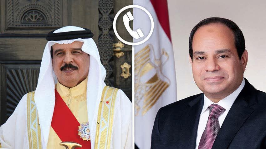الرئيس يبحث مع ملك البحرين مستجدات الأوضاع الإقليمية