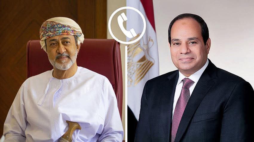 الرئيس يبحث مع سلطان عُمان.. الأوضاع الإقليمية