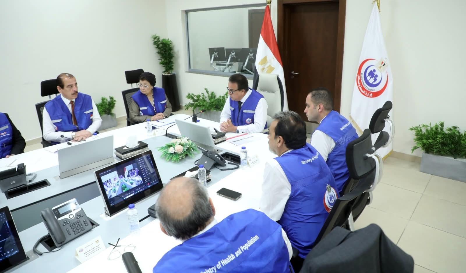 وزير الصحة يترأس غرفة أزمات متابعة تداعيات حريق سنترال رمسيس