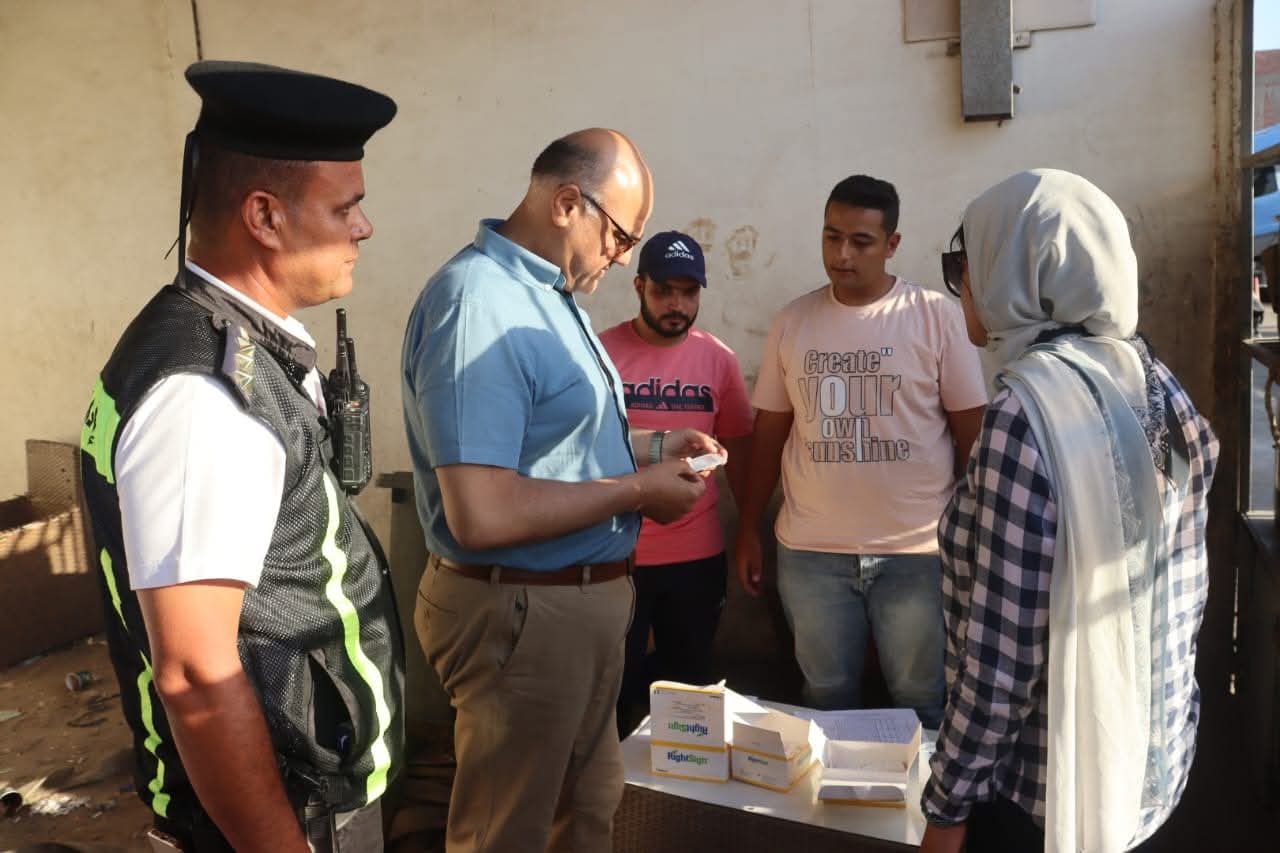 حملة للكشف عن تعاطى المخدرات والمخالفات المرورية بالقليوبية