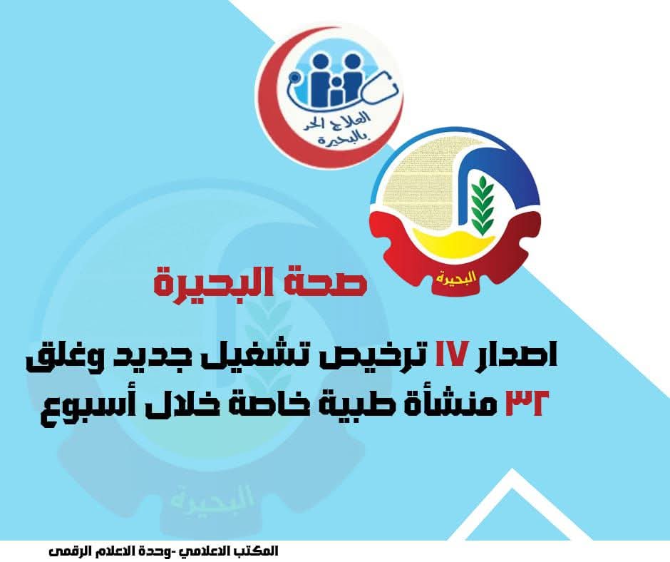 غلق 32 منشأة طبية خاصة خلال أسبوع.. بالبحيرة
