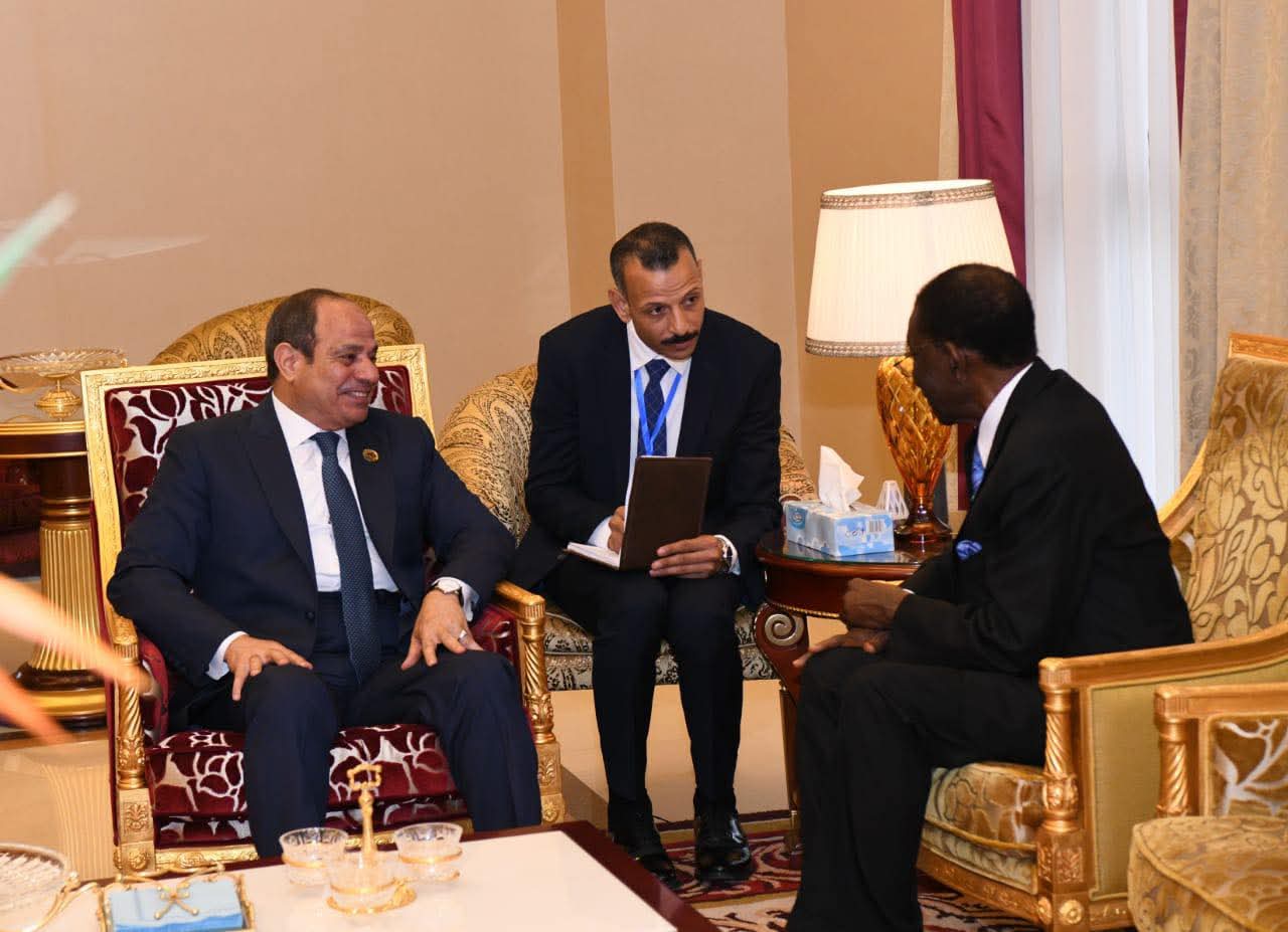 السيسى يبحث مع رئيس غينيا الإستوائية..التكامل القارى في مختلف المجالات
