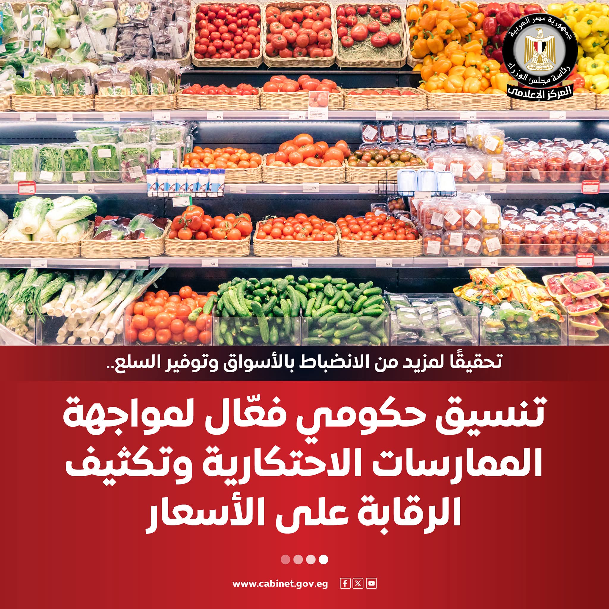 تنسيق حكومى لمواجهة الممارسات الاحتكارية وتكثيف الرقابة على الأسعار