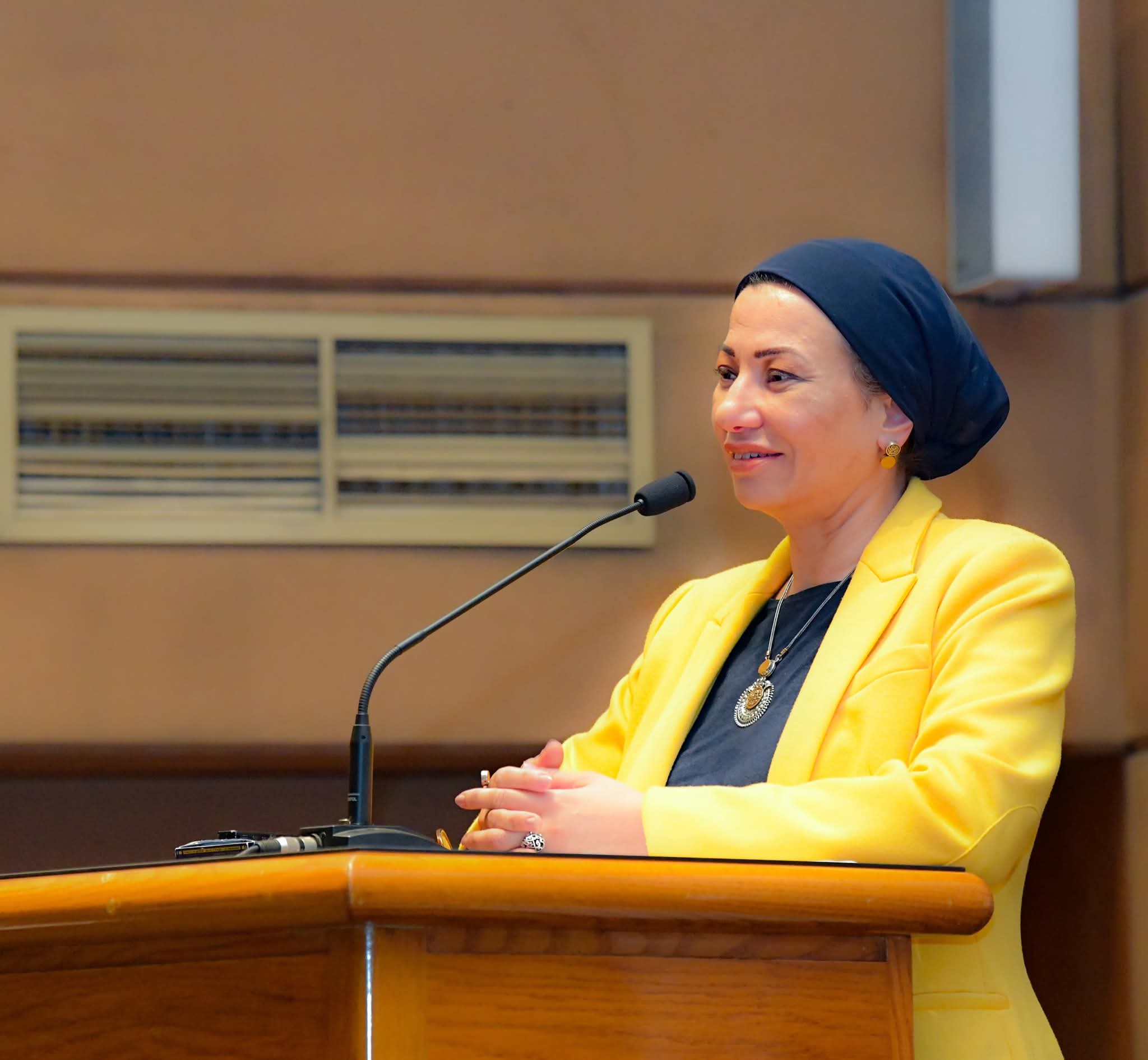 ياسمين فؤاد: مبادرة "تيراميد" نموذج واقعى للربط بين تغير المناخ والتنوع البيولوجى والتصحر