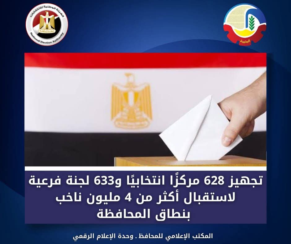 البحيرة جاهزة لإنتخابات مجلس الشيوخ ب628 مركزاً انتخابيا و633 لجنة فرعية 