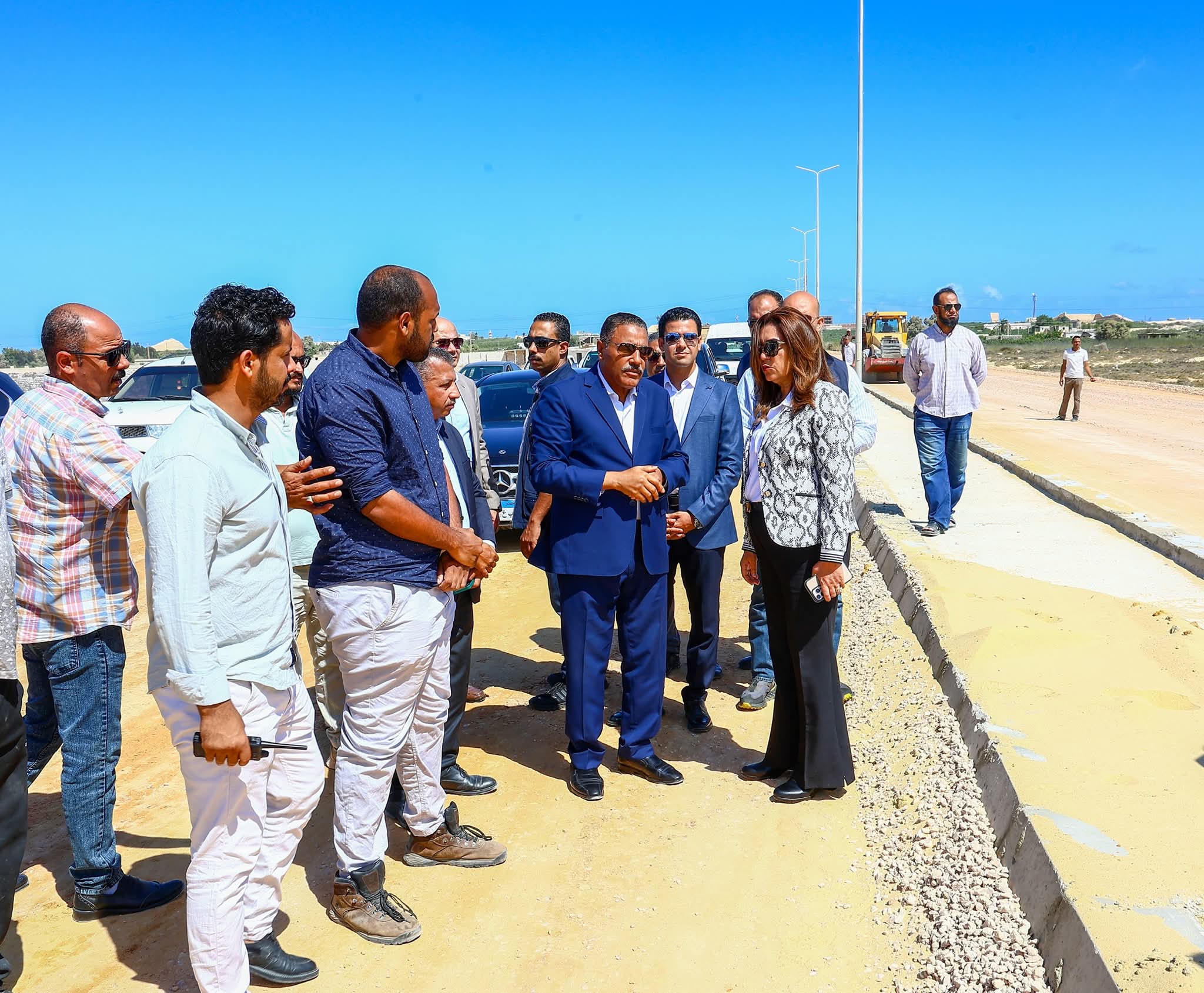 وزيرة التنمية المحلية تتفقد تطوير المدخل الغربى لمدينة الحمام والعمل بالمركز التكنولوجى