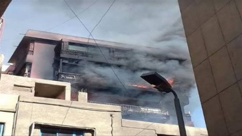 حريق هائل بمستشفى الحسين الجامعى بالقاهرة