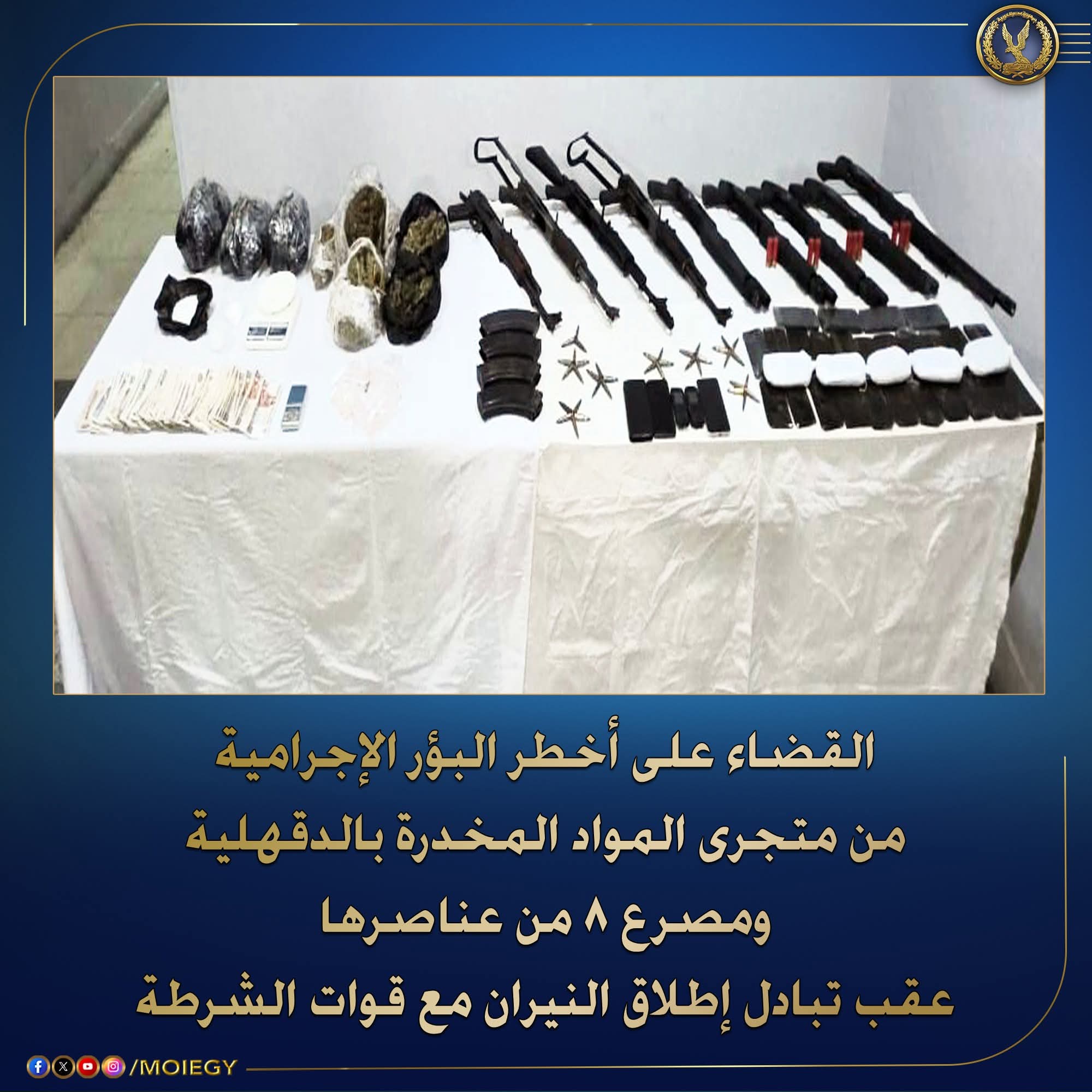 مصرع 8 عناصر إجرامية.. بالدقهلية