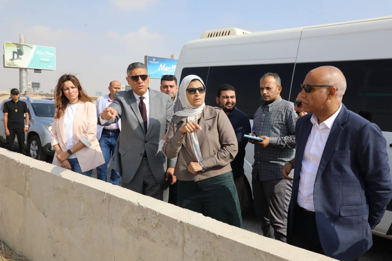 محافظ الجيزة يتابع أعمال التطوير بمحيط مطار سفنكس